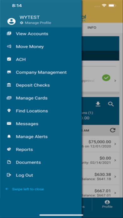 BCB Business Banking Screenshot
