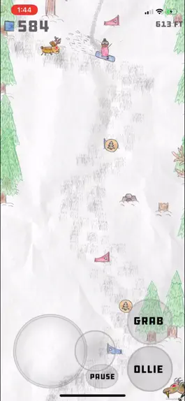 Game screenshot Sketchy Snowboarding apk