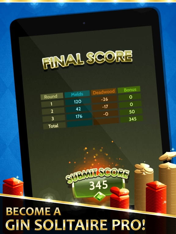 Gin Solitaire iPad screenshot 5 - Games app