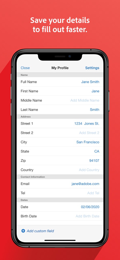Adobe Fill & Sign－Form Filler - Personalized Auto-fill