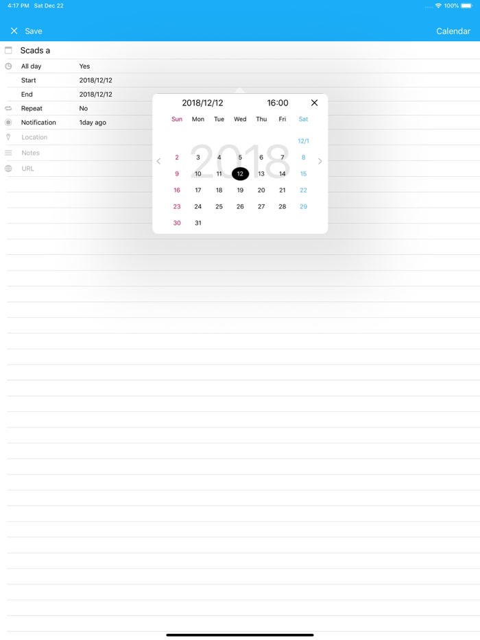 DoDay ∞ scroll Calender