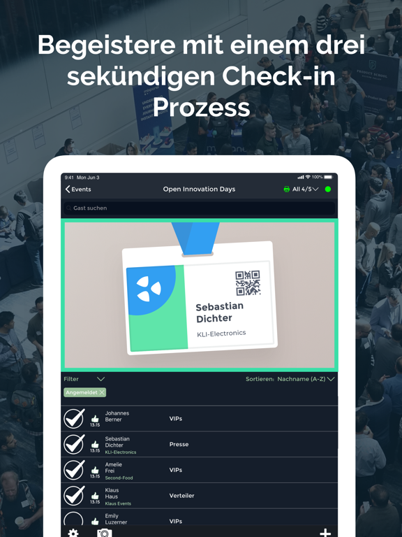 Screenshot #5 pour evenito: Check-In & Guest List