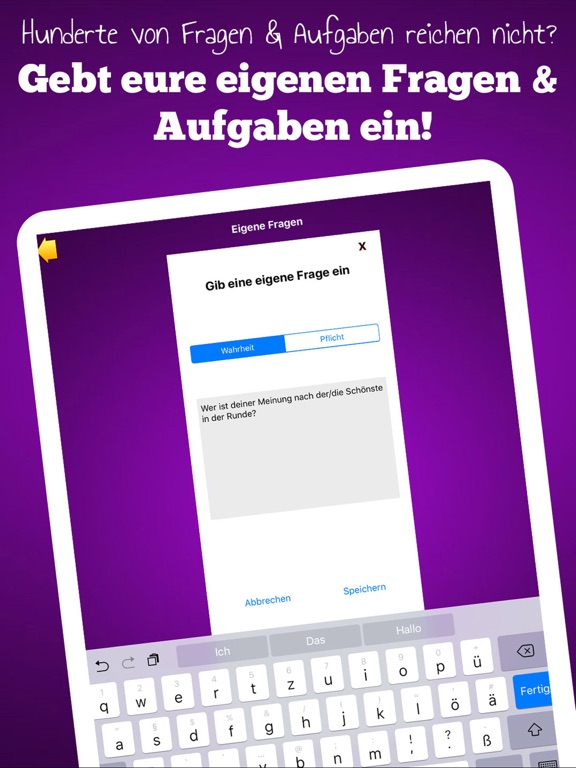 Wahrheit oder Pflicht - FUN XL iPad screenshot