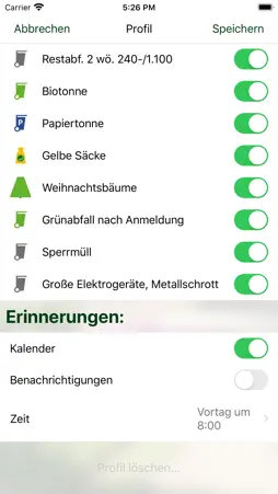 Abfall-App STL screenshot 2