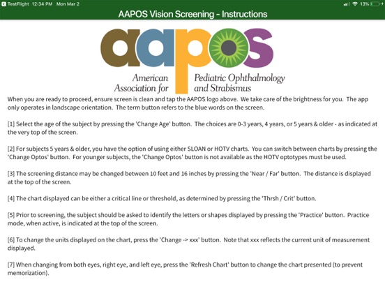 Screenshot #4 pour AAPOS Vision Screening App