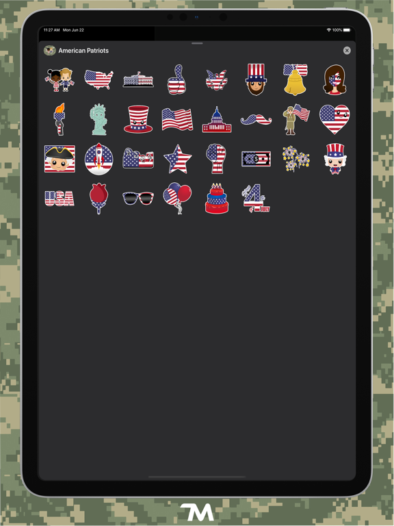 Screenshot #6 pour Américains Patriotes Emojis