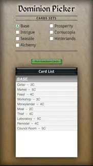 dominion card picker iphone screenshot 1