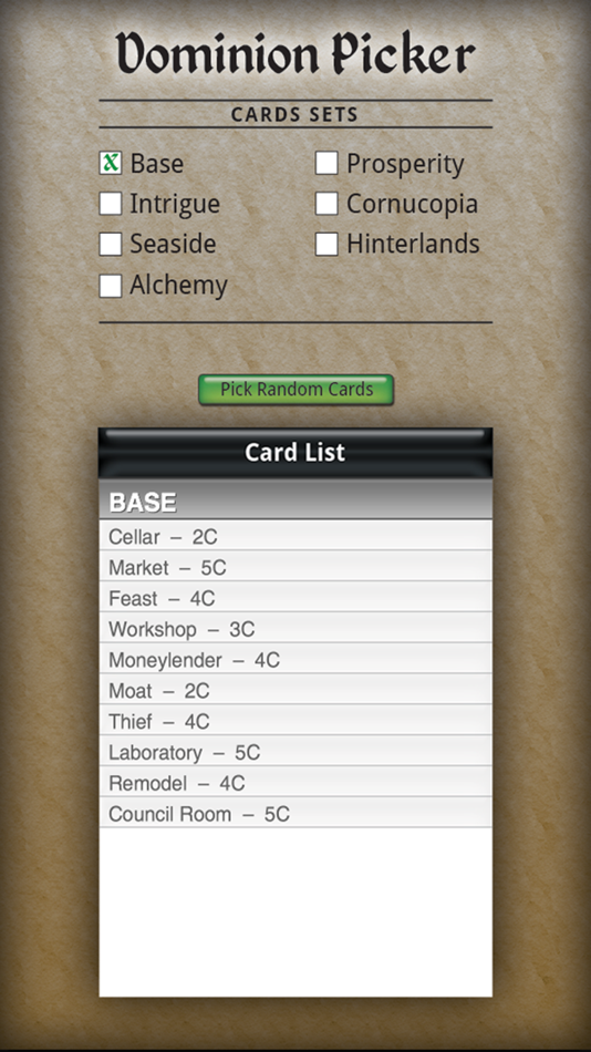 #1. Dominion Card Picker (iOS) 由: Mike Hempfling