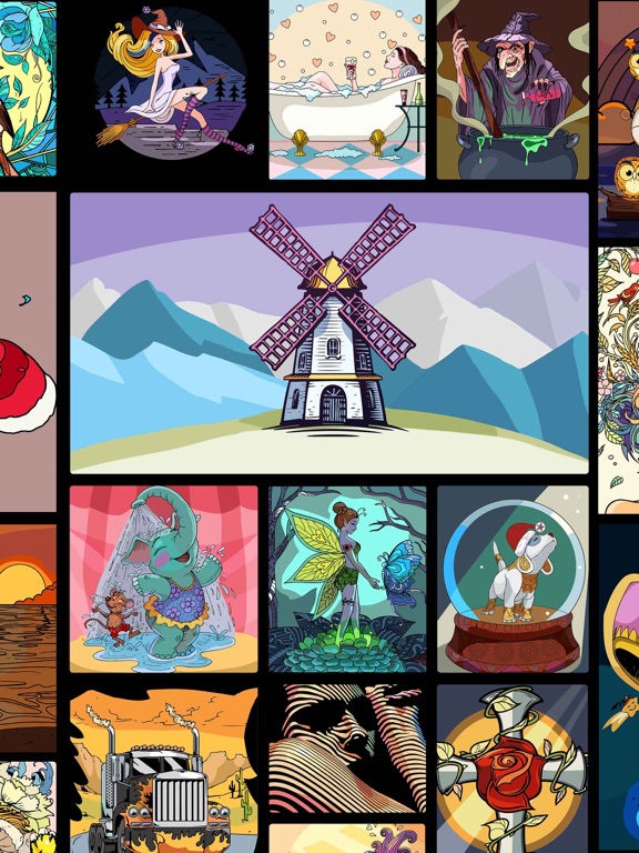 Draw Color By Number iPad screenshot