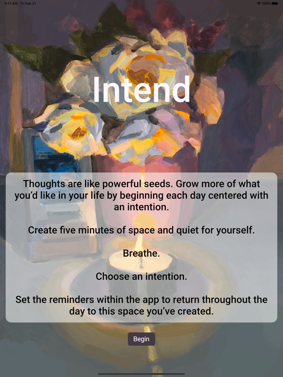 i-intend iPad screenshot 1 - Lifestyle app