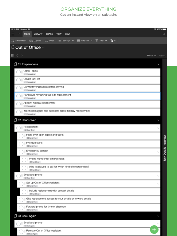 Screenshot #1 for Taskfabric Projects & Tasks