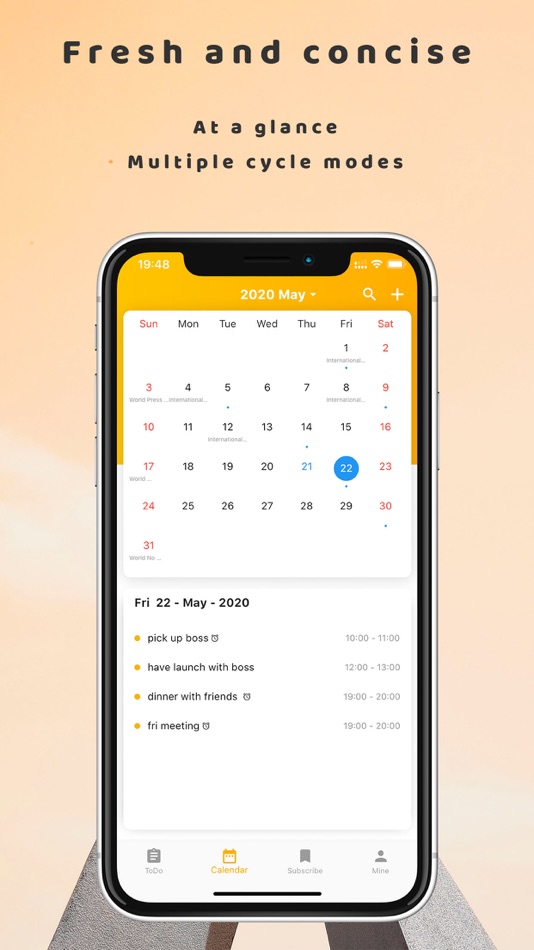 #4. Calendar S - Simple Efficient (iOS) Podle: 寅康 童