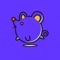 灰色老鼠-Sticker，今年是鼠年，所以我们推出了这款特定的表情包，让我们在鼠年行大运，一起战胜疫情。