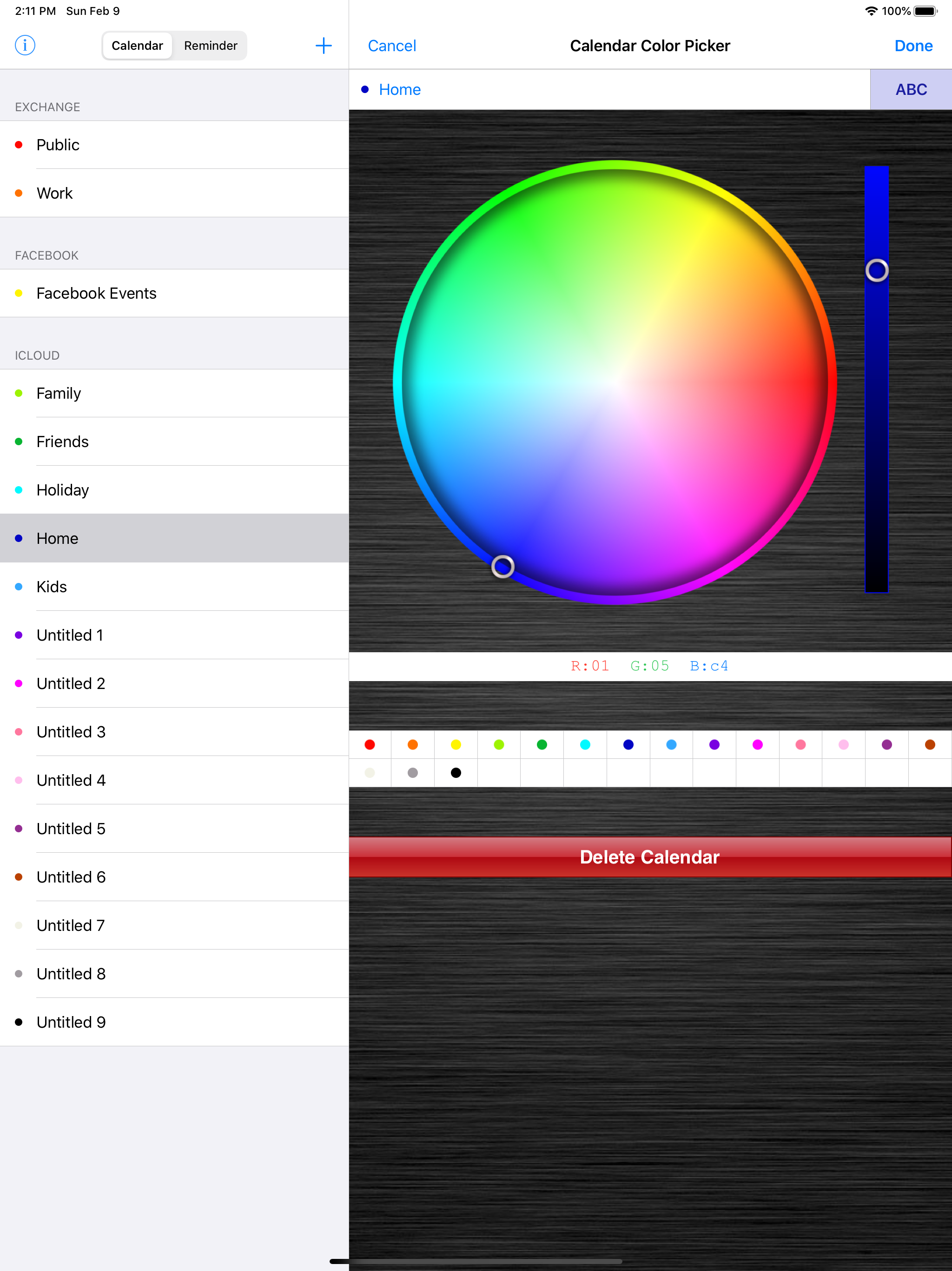 Calendar Color Picker screenshot 6