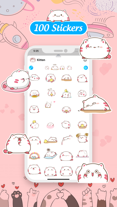 Cute Chubby Kitten Stickers Screenshot