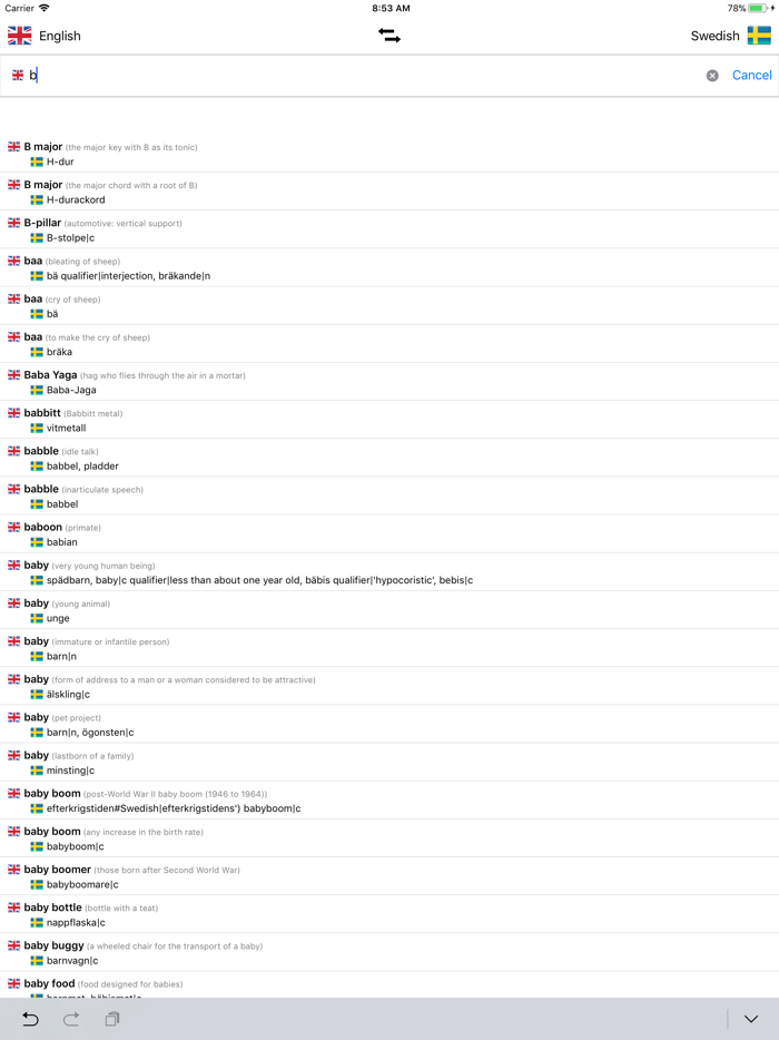 Swedish-English Dictionary