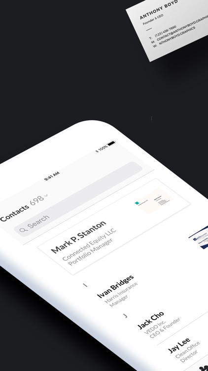 영문, 국문 전용 명함앱