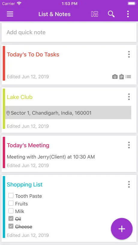 To Do List and Notes