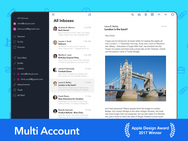 Airmail for Gmail Outlook IMAP Screenshot