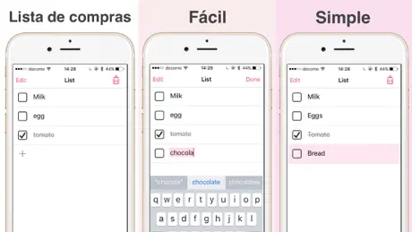 Lista de compras e tareas