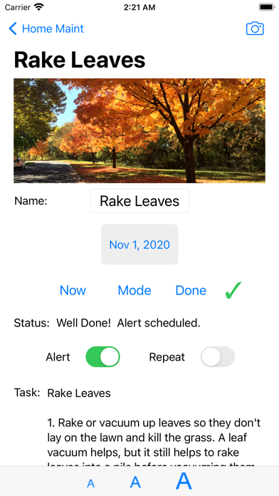 Home Maint Screenshot