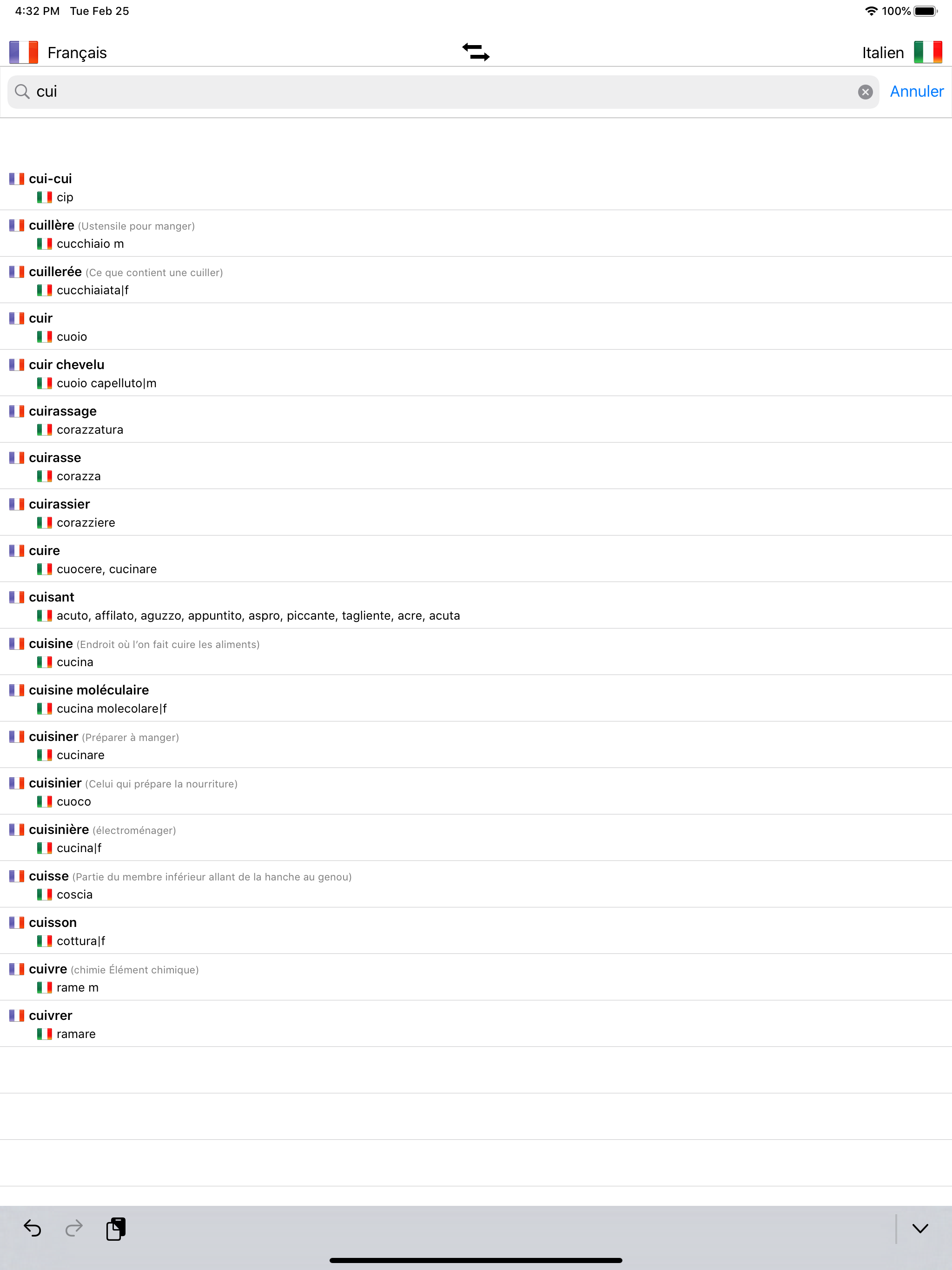Dictionnaire Italien-Français screenshot 9