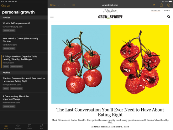 Llitgi for Pocket iPad screenshot 4 - News app