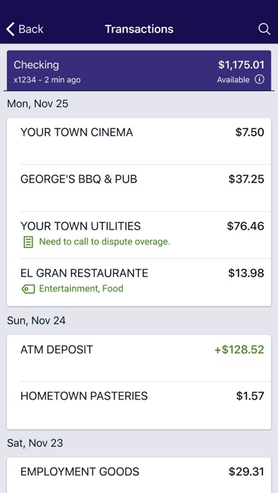 Trustar Bank Mobile Banking Screenshot
