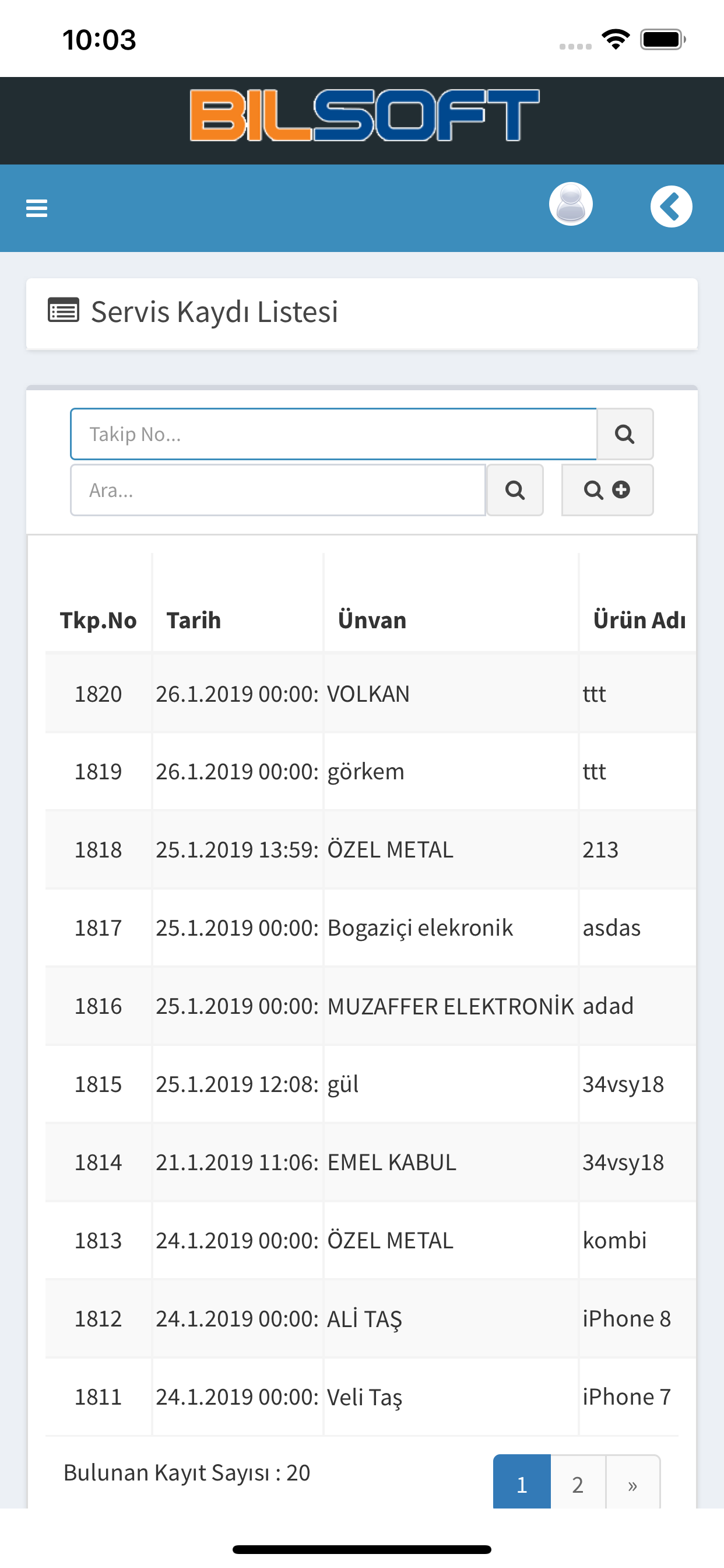 Bilsoft Teknik Servis screenshot 3