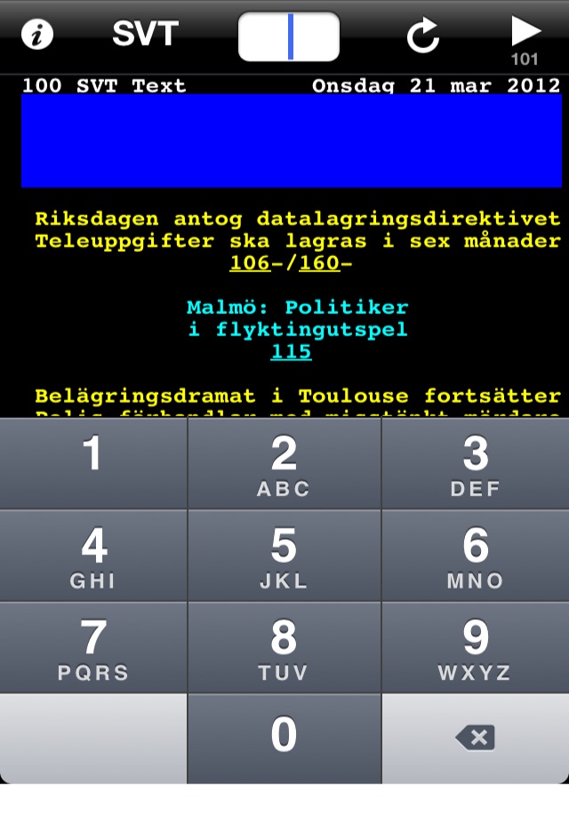 TextTV screenshot 4
