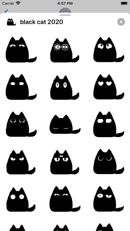 Black cat stickers - Cute emo