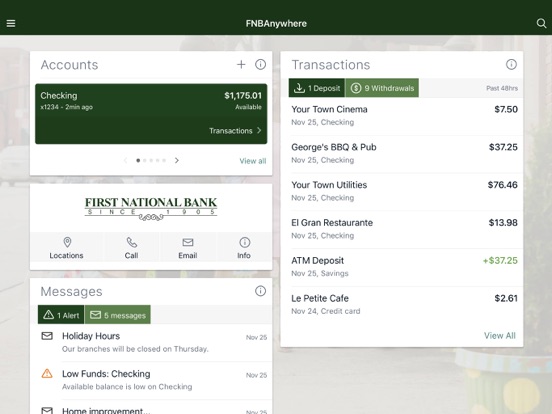 FNB-Anywhere iPad screenshot 2 - Finance app