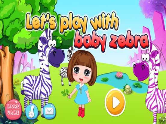 Bella's playtime with zebra iPad screenshot
