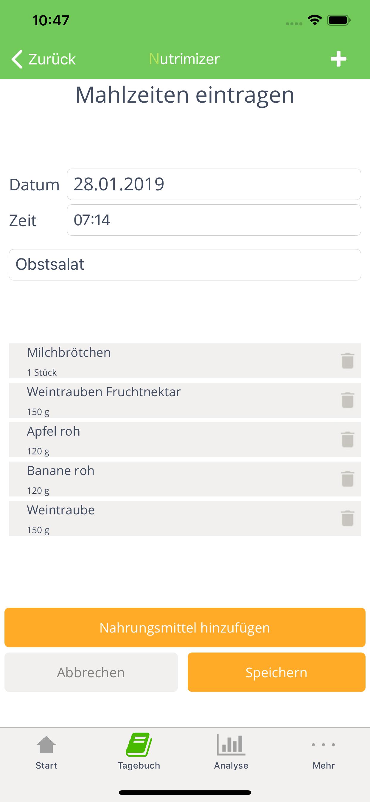 Nutrimizer screenshot 8