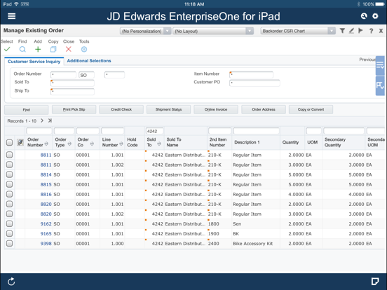 Screenshot #5 pour JD Edwards EnterpriseOne