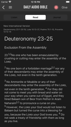 Daily Audio Bible Mobile App screenshot 5