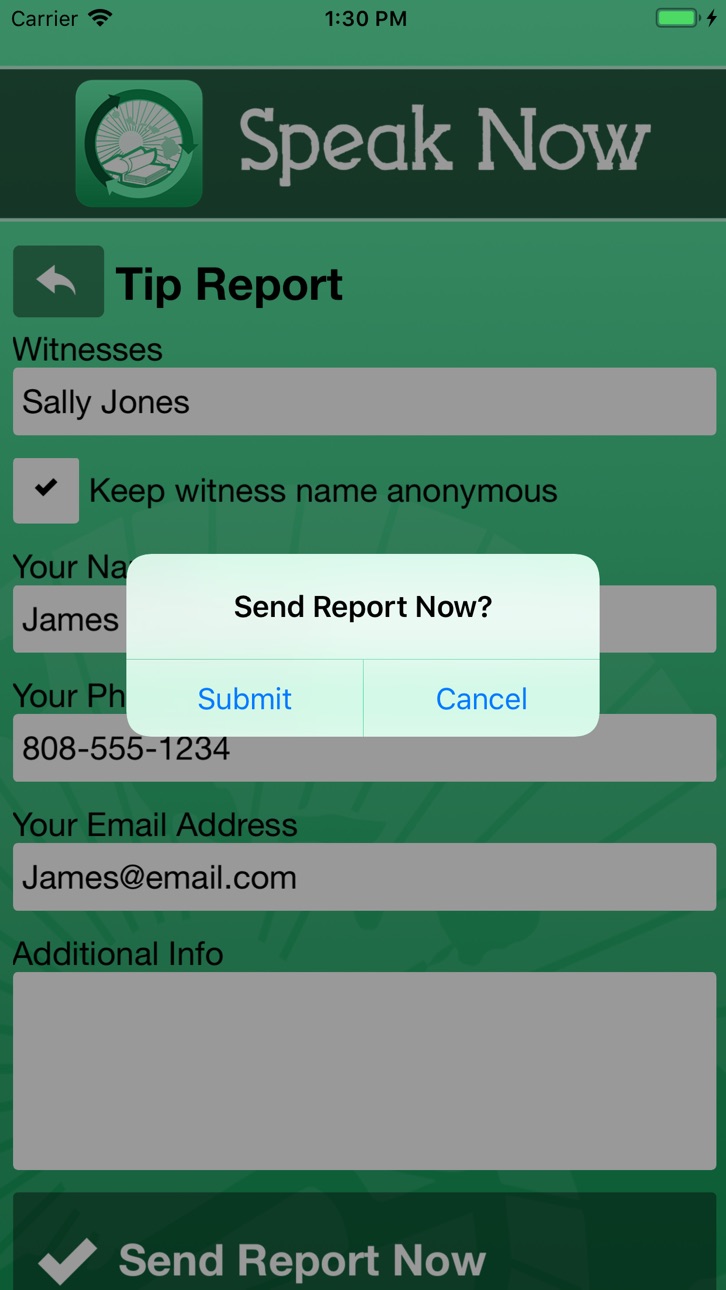 iPhone screenshot