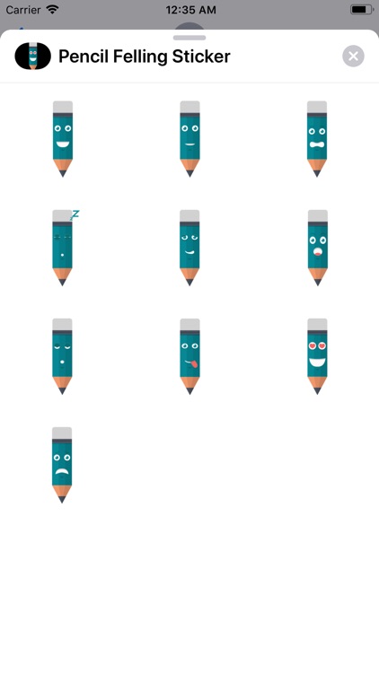 Pencil Felling Sticker
