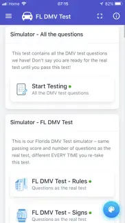 florida driving test iphone screenshot 3