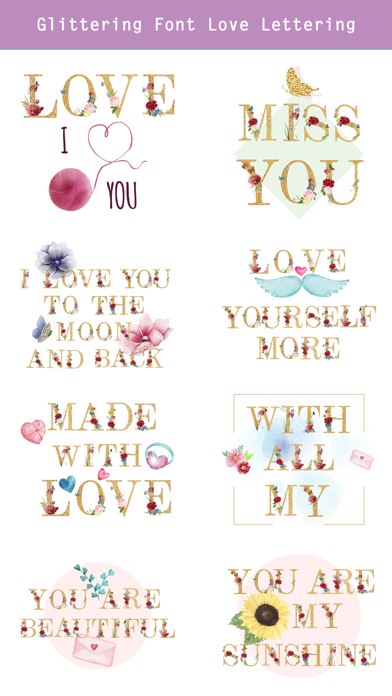 Valentine's Day Love Lettering Screenshot