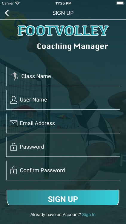 Footvolley Coaching Manager