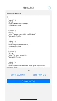 json to xml converter iphone screenshot 2