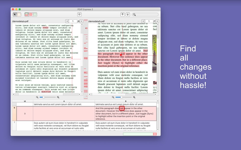 Screenshot #3 pour PDiff Express 2 - PDF Diff