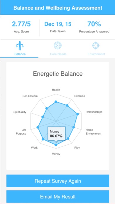 Balance and Wellbeing Screenshot