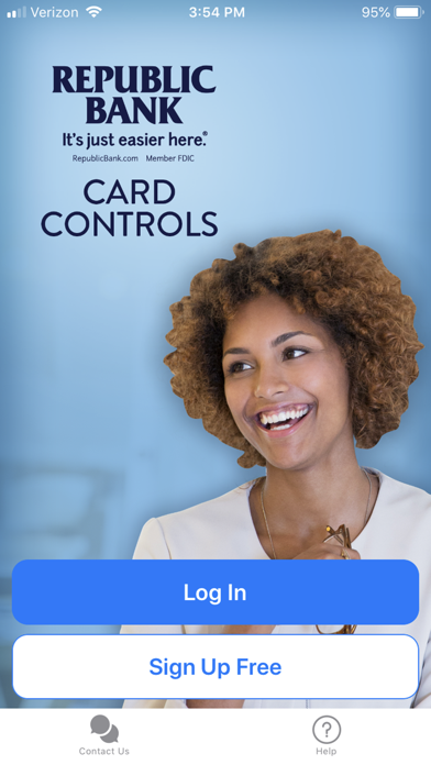 Republic Bank Card Controls Screenshot