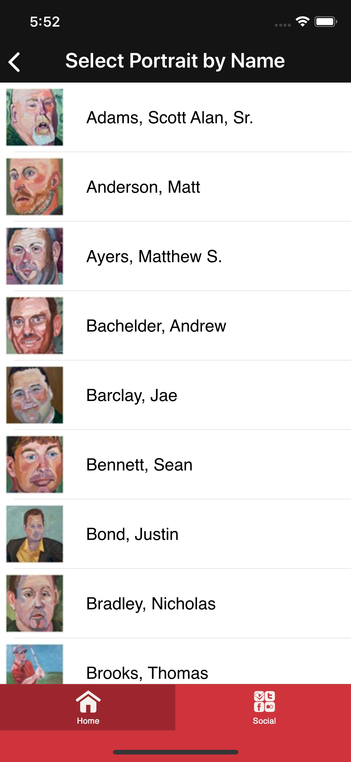 Portraits of Courage Exhibit screenshot 4