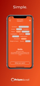 PrismScroll - Character Sheet screenshot #4 for iPhone