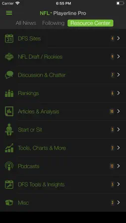 Playerline Fantasy Sports News screenshot 6