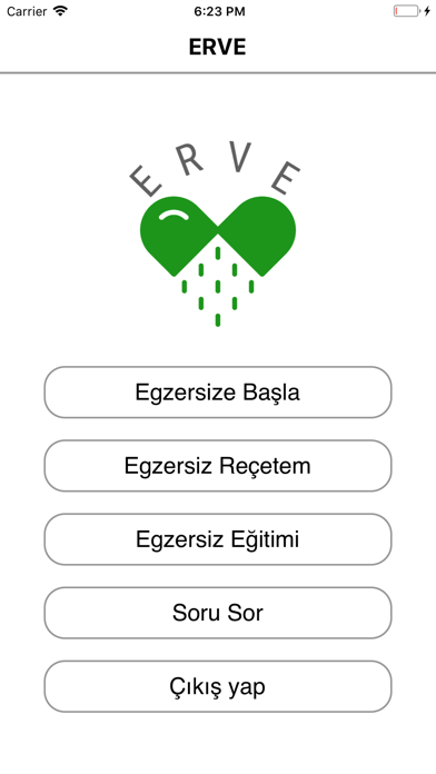 ERVE app screenshot