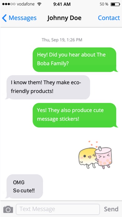 Boba Family iMessage Stickers Screenshot 4 - AppWisp.com